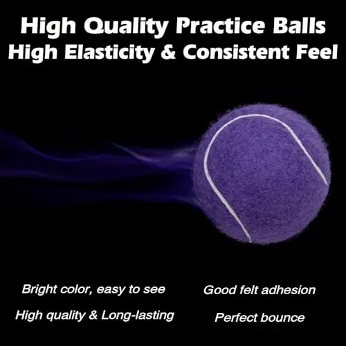 SUNEZLGO 12 Pack Tennis Balls, Advanced Pressure Training Tennis Balls Practice Balls, Tennis Balls for Dogs, Thickened Tennis with Mesh Bag for Transport, Beginner Exercise Ball, Sturdy High Elastic - 5