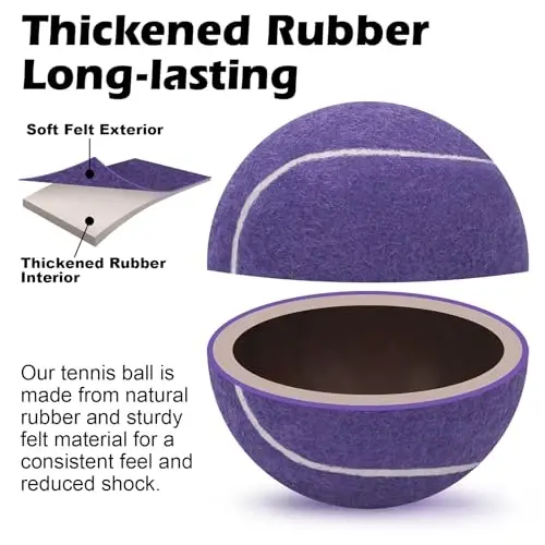 SUNEZLGO 12 Pack Теннисные мячи, усовершенствованные тренировочные теннисные мячи, тренировочные мячи, теннисные мячи для собак, утолщенный теннис с сетчатой сумкой для транспортировки, мяч для упражнений для начинающих, прочный, с высокой эластичностью - 4