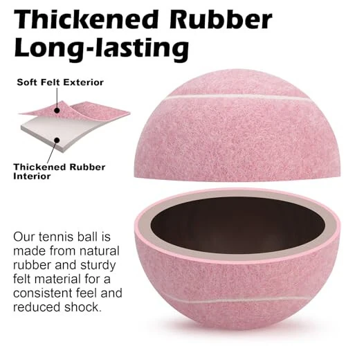 SUNEZLGO 12 штук теннисных мячей, теннисные мячи для тренировки с повышенным давлением, теннисные мячи для тренировок, теннисные мячи для собак, утолщенные теннисные мячи с сетчатой ​​сумкой для переноски, мяч для начинающих, прочный высокоэластичный - 4