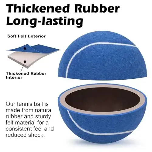 SUNEZLGO 12 Pack Tennis Balls, Advanced Pressure Training Tennis Balls Practice Balls, Tennis Balls for Dogs, Thickened Tennis with Mesh Bag for Transport, Beginner Exercise Ball, Sturdy High Elastic - 4