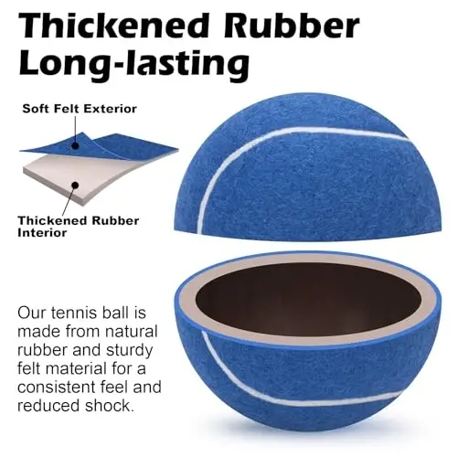 SUNEZLGO 12 Pack Tennis Balls, Advanced Pressure Training Tennis Balls Practice Balls, Tennis Balls for Dogs, Thickened Tennis with Mesh Bag for Transport, Beginner Exercise Ball, Sturdy High Elastic - 4
