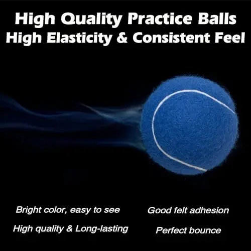 SUNEZLGO 12 Pack Tennis Balls, Advanced Pressure Training Tennis Balls Practice Balls, Tennis Balls for Dogs, Thickened Tennis with Mesh Bag for Transport, Beginner Exercise Ball, Sturdy High Elastic - 5