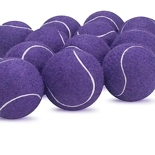 SUNEZLGO 12 Pack Tennis Balls, Advanced Pressure Training Tennis Balls Practice Balls, Tennis Balls for Dogs, Thickened Tennis with Mesh Bag for Transport, Beginner Exercise Ball, Sturdy High Elastic - 6