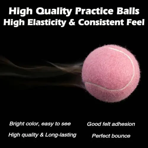 SUNEZLGO 12 Pack Tennis Balls, Advanced Pressure Training Tennis Balls Practice Balls, Tennis Balls for Dogs, Thickened Tennis with Mesh Bag for Transport, Beginner Exercise Ball, Sturdy High Elastic - 5