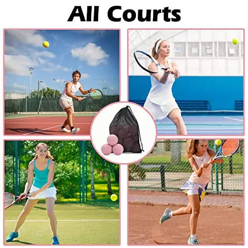 SUNEZLGO 12 Pack Tennis Balls, Advanced Pressure Training Tennis Balls Practice Balls, Tennis Balls for Dogs, Thickened Tennis with Mesh Bag for Transport, Beginner Exercise Ball, Sturdy High Elastic - 7