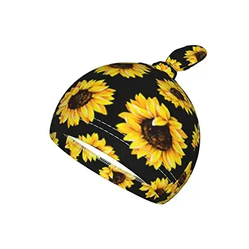 Sunflower Newborn Swaddle Blanket with Hat Set Baby Stuff Receiving Blankets Soft Transition Sleep Sacks Gifts for Infant Boys Girls - 3