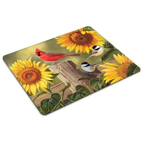 Sunflowers and Songbirds Mouse pad Customized Mousepad Non-Slip Rubber Base Mouse Pads for Computers Laptop Office Desk Accessories Mouse pad - GOODSPROUT (1)