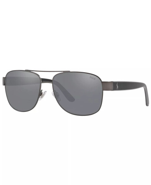 Sunglasses, PH3122 59 MATTE DARK GUNMETAL/LIGHT GREY MIRROR BLACK - 1