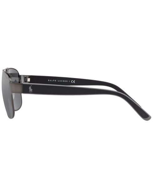 Sunglasses, PH3122 59 MATTE DARK GUNMETAL/LIGHT GREY MIRROR BLACK - 6