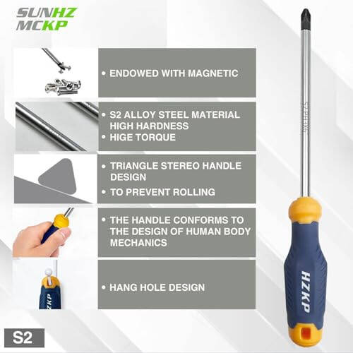 SUNHZMCKP Manyetik Tornavida Seti 66 Parça, S2 Alaşımlı Alet Çelik, İçinde Yivli/Philips/Torx Mini Hassas Tornavida, Sağlam Alet Kutusu ile Değiştirilebilir Tornavida Uçları - 10