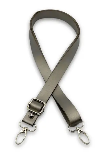 Suni Deri Ayarlı Çanta Sapı 135 Cm Gri-Gri 