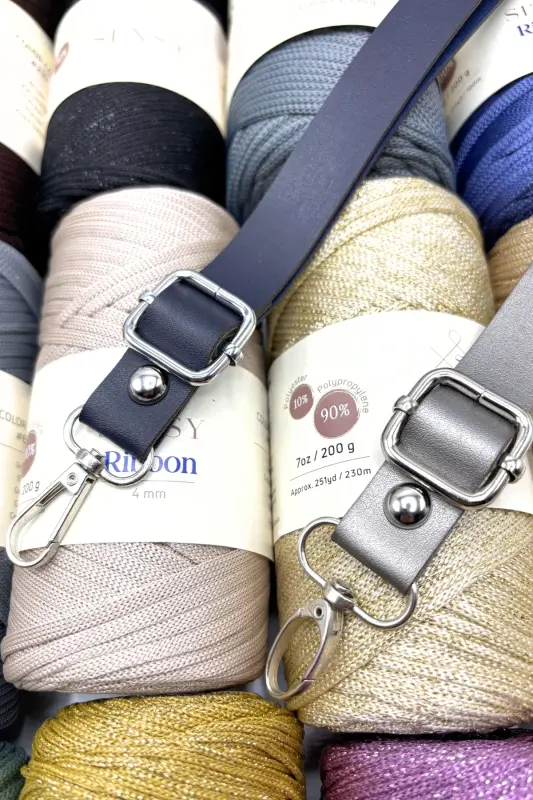 Suni Deri Ayarlı Çanta Sapı 135 Cm Haki-Haki - 2