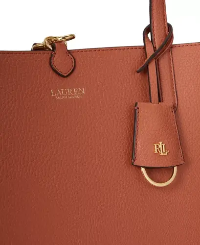 Faux-Leather Large Reversible Tote Bag - Red Terracotta/Pink Sienna - 6