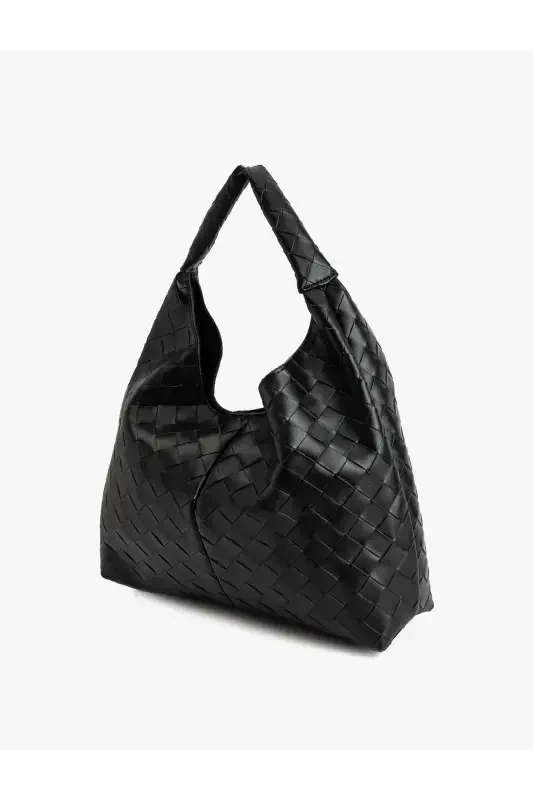 Suni teri tuzilishiga ega dastali yelkali sumka - 3