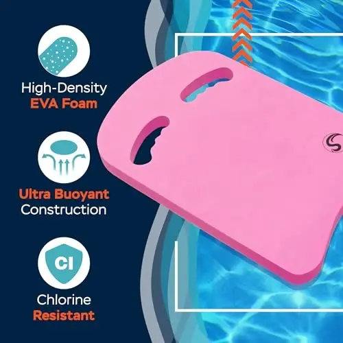 Sunlite Sports Swimming Kickboard - One Size Fits All - A Great Training Aid for Children and Adults - 4