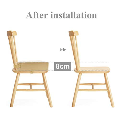 Sunmall Dining Chair Heightening Cushion Portable Dismountable Adjustable Highchair Booster for Baby Toddler Kids Infant Washable Thick Chair Seat Pad Mat (Khaki+Brown) - 35