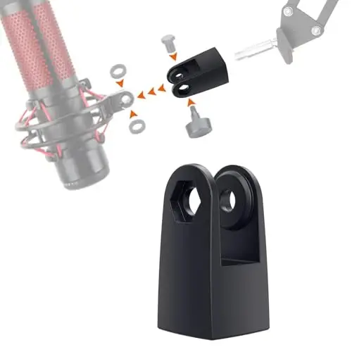 SUNMON Microphone Mount Adapter for HyperX QuadCast, Replacement for HyperX QuadCast Mount Adapter, Mic Stand Adapter for 3/8