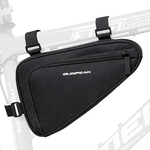 Sunpeak Bike Triangle Bag Bicycle Frame Pack Cycling Accessories Pouch for Cell Phone and Essentials - 1