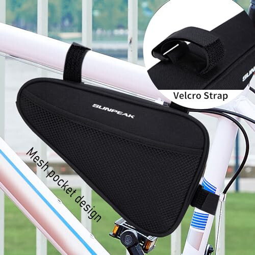 Sunpeak velosiped uchburchak sumkasi Velosiped ramka to'plami Velosiped aksessuarlari Mobil telefon va zarur narsalar uchun cho'ntak - 7