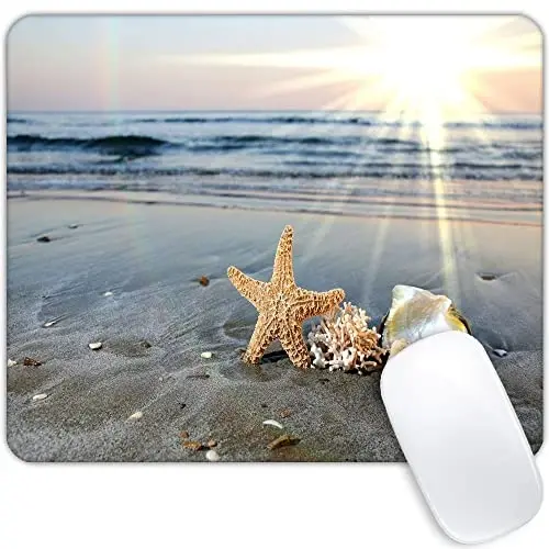 Sunset Beach Baker Starfish Sichqoncha yostig'i Sozlanadigan sichqoncha paneli Kompyuterlar uchun sirpanmaydigan kauchuk asosli sichqoncha yostiqchalari Noutbuk Ofis stoli aksessuarlari Sichqoncha yostig'i 
