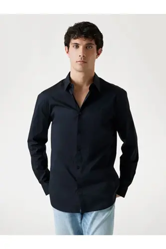 Sunset Erkaklar Slim Fit Ko'ylak - 1