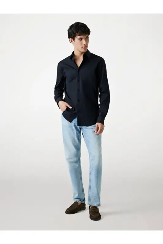 Sunset Erkaklar Slim Fit Ko'ylak - 2