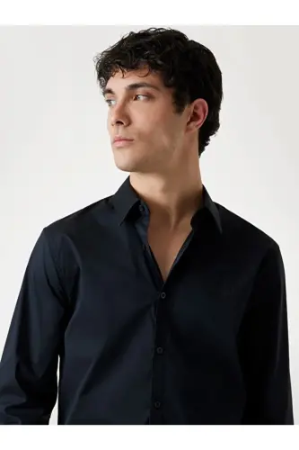 Sunset Erkaklar Slim Fit Ko'ylak - 4