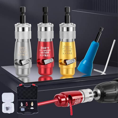 Sunshin Wire Stripper for Drill, Wire Stripping and Twisting Tool, Upgrade Electric Wire Stripper Tool 4 In 1 Drill Wire Stripper Portable Wire Nut Twister Cable Quick Wire Stripping Electric Tool Set - 1