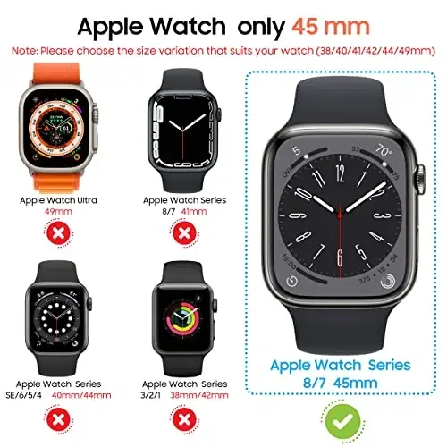 Suoman 3 ta 1 ta Apple Watch Series 6/5/4 44mm Su o'tkazmaydigan Maxfiylik Ekran Himoyachisi, Temperlangan Shisha Qopqoq Old + Orqa Bamper 360° Himoya Qopqog'i iWatch Series 4/5/6 44mm - Yulduzli Nur - MODAZONE (1)