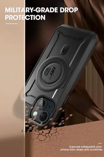SUPCASE для iPhone 15 Plus Чехол с подставкой, [Совместим с MagSafe] [Встроенная защита экрана и зажим для ремня] [Защита от падения военного уровня] Магнитный чехол для телефона для iPhone 15 Plus, Черный - 4