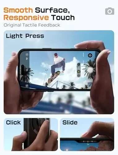 SUPCASE для iPhone 16 Pro Max Кейс с кнопкой управления камерой (Unicorn Beetle Mag), [Совместим с MagSafe] [Военная защита] Тонкий прозрачный магнитный чехол для телефона (черный) - 5