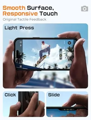 SUPCASE для iPhone 16 Pro Max Кейс с кнопкой управления камерой (Unicorn Beetle Mag), [Совместим с MagSafe] [Военная защита] Тонкий прозрачный магнитный чехол для телефона (черный) - 5