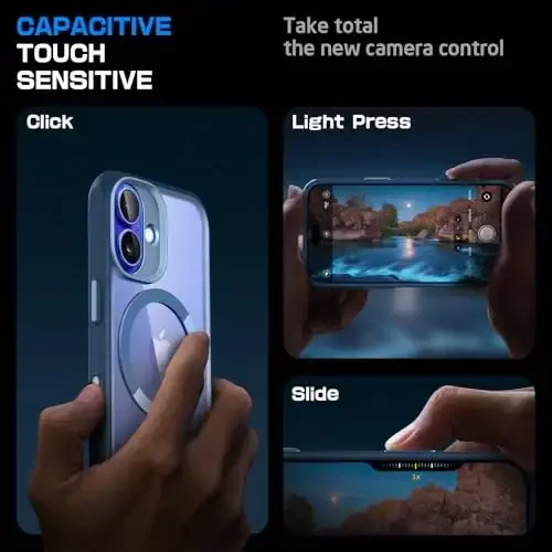 SUPCASE for iPhone 16 Case with Camera Control Capture Button (Unicorn Beetle Mag), [Compatible with MagSafe] Slim Shockproof Protective Magnetic Phone Case for iPhone 16 6.1'' 2024, Azure - 2