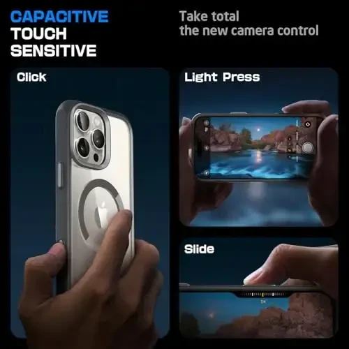 SUPCASE for iPhone 16 Pro Max Case with Camera Control Capture Button (Unicorn Beetle Mag), [Compatible with MagSafe] [Military-Grade Protection] Slim Clear Magnetic Phone Case (Gray) - 2