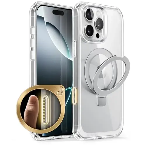 SUPCASE for iPhone 16 Pro Max Case with Camera Control Capture Button (Unicorn Beetle Mag), [Compatible with MagSafe] [Military-Grade Protection] Slim Clear Magnetic Phone Case (Crystal) 