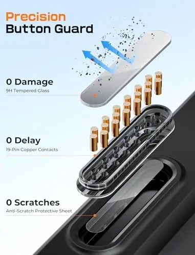 SUPCASE iPhone 16 Pro Max uchun Kamera Boshqarish Qo'lga Olish Tugmasi bilan Qopqoq (Unicorn Beetle Mag), [MagSafe bilan mos] [Harbiy Darajali Himoya] Nozik Shaffof Magnitli Telefon Qopqog'i (Qora) - 3