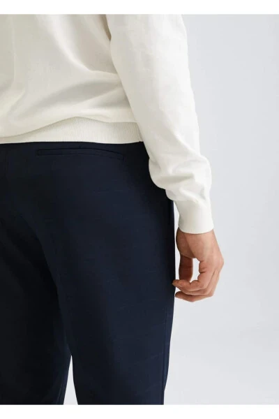 Süper Dar Kesim Kareli Tailored Pantolon - 6