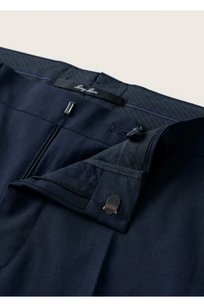 Süper Dar Kesim Kareli Tailored Pantolon - 7