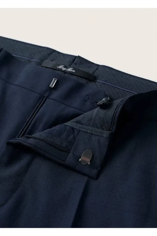 Süper Dar Kesim Kareli Tailored Pantolon - 7