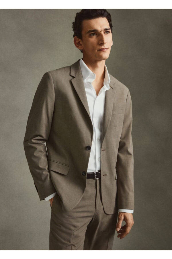 Süper Dar Kesimli Blazer Ceket - 8