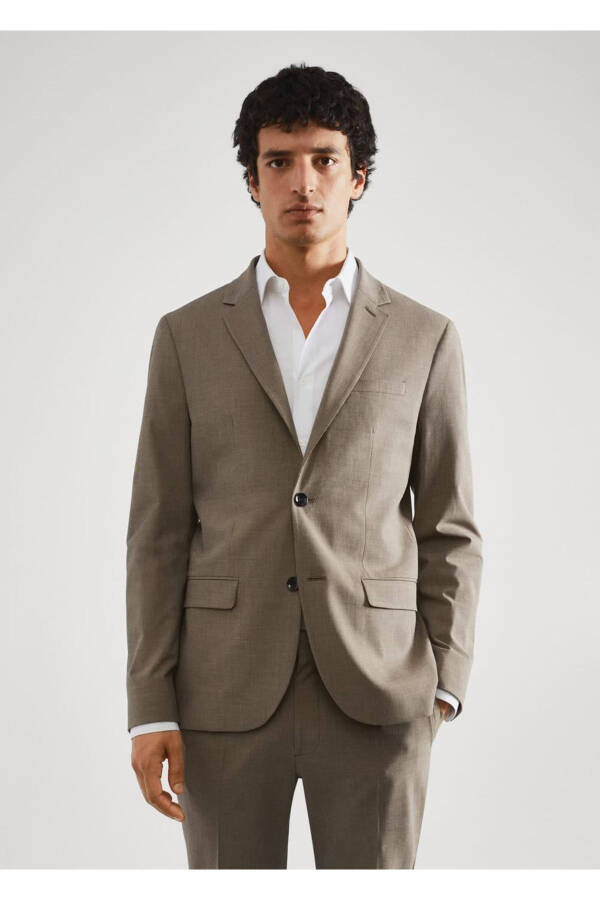 Süper Dar Kesimli Blazer Ceket - 9