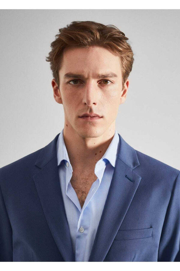 Süper Dar Kesimli Blazer Ceket - 5