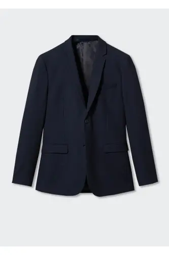 Süper Dar Kesimli Blazer Ceket-Lacivert - 3