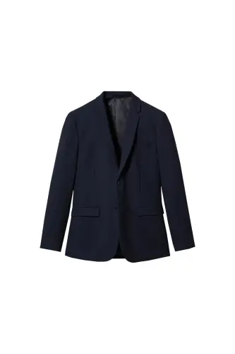 Süper Dar Kesimli Blazer Ceket-Lacivert - 4