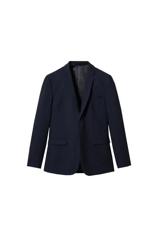 Süper Dar Kesimli Blazer Ceket-Lacivert - 4