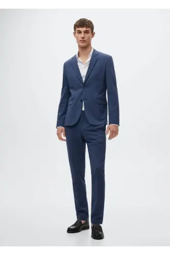Süper Dar Kesimli Blazer Ceket - Mürekkep Mavisi - MANGO MAN (1)