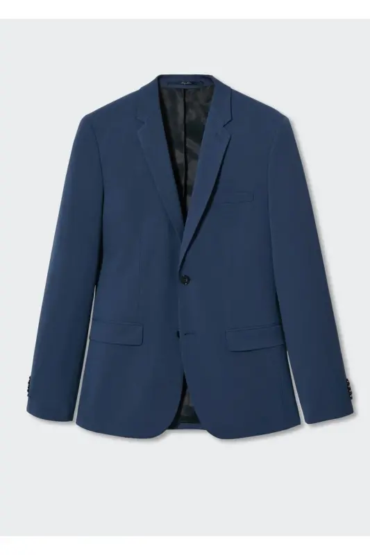 Süper Dar Kesimli Blazer Ceket - Mürekkep Mavisi - 3