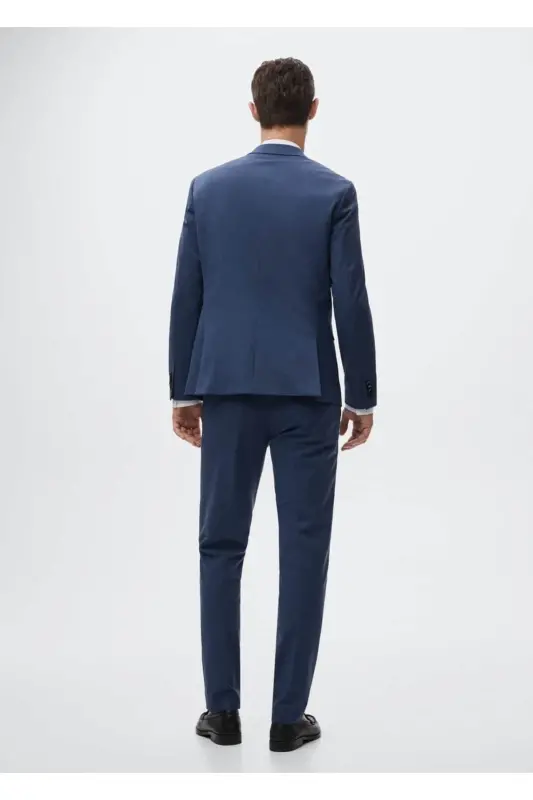Süper Dar Kesimli Blazer Ceket - Mürekkep Mavisi - 4
