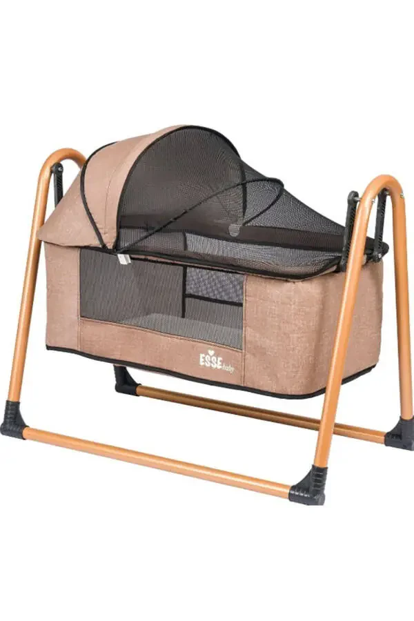 Super Duo New Generation Bassinet main set and Linen Luxury rocking Cradle - 6