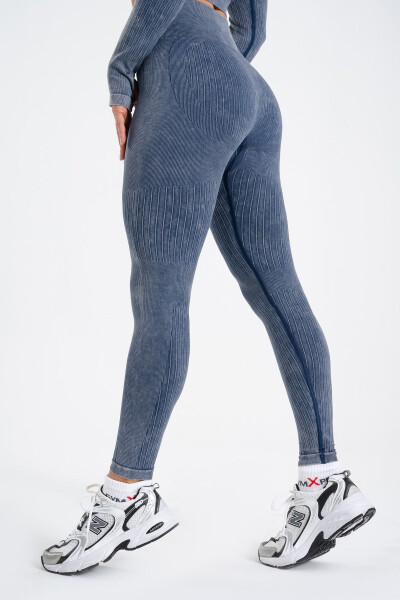 Süper Esnek Streç Asit Tayt (Takım Değildir)-LACİVERT - 3